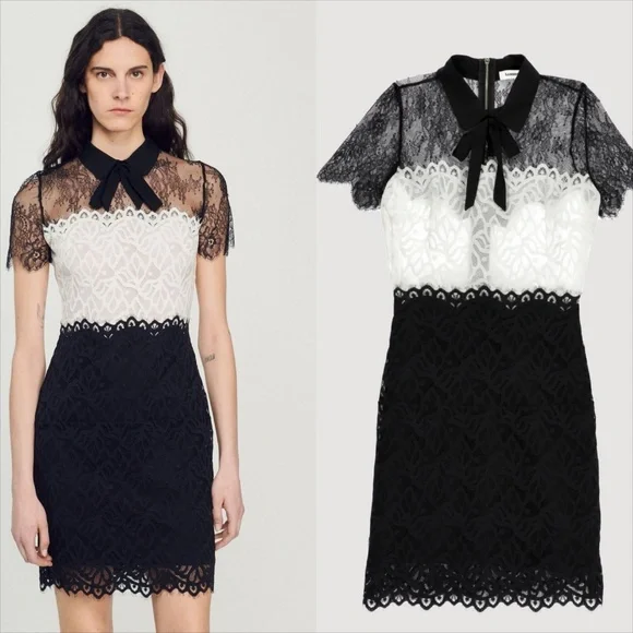 SANDRO Rozen lace dress